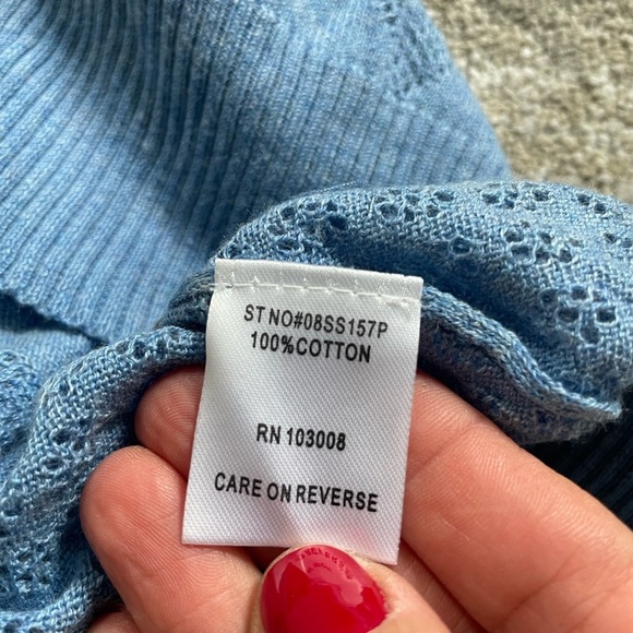 Yuca Paris Knit Pointelle Top NWT - Picture 10 of 12